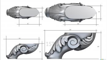 Legs (NJ_0672) 3D model for CNC machine